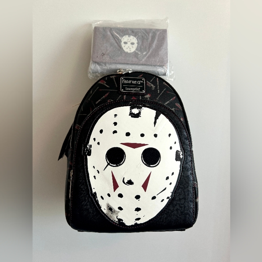 Loungefly Friday The 13th Mini Backpack And Wallet Set